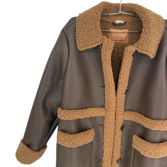 NWOT Bearpaw Sherpa Mixed Media Jacket Coat - Picture 3 of 8